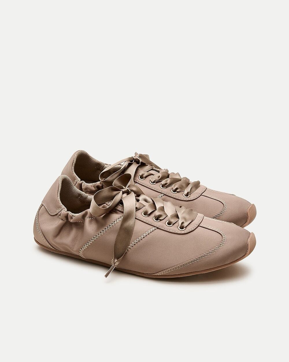 J. Crew Ballet Sneaker In Satin Maple Ash Size 7.5 NIB